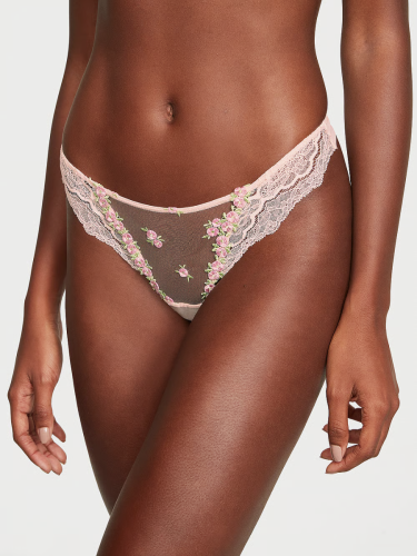 Трусики Victoria's Secret Rosebud Embroidery Thong Panty