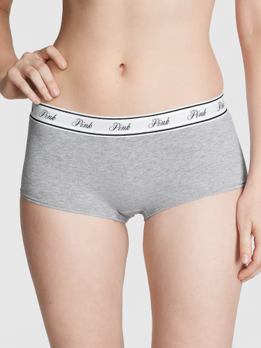 Трусики Logo Cotton Boyshorts Panty Grey