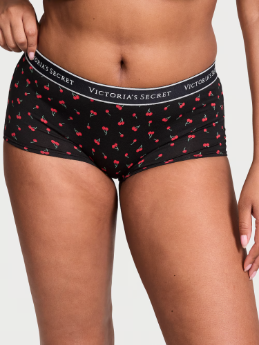 Трусики Logo Cotton Boyshort Panty Black Cherries