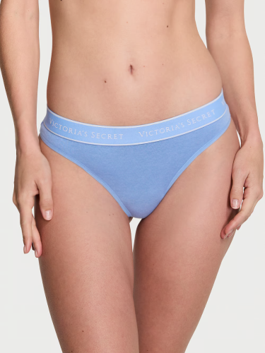 Трусики Logo Cotton Thong Panty Blue Bonnet