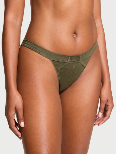 Трусики Logo Cotton Tanga Panty Casual Olive