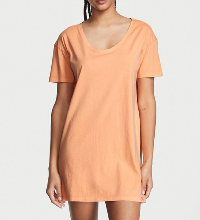 Нічна сорочка Oversize Cotton T-Shirt Orange Victoria's Secret