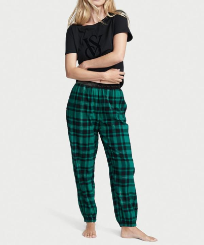 Піжама Flannel Tee-Jama Set Green Buffalo Check від Victoria's Secret