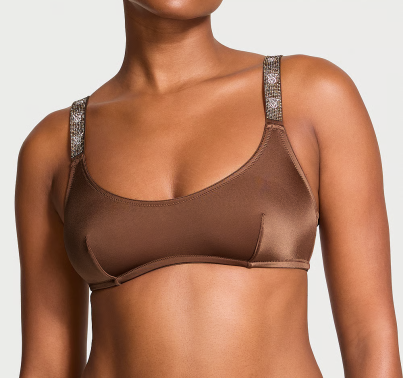 Комплект Shine Strap Scoop Bralette & Brazilian Panty Mousse