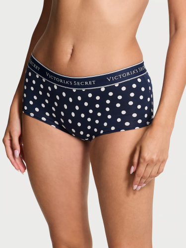 Трусики Logo Cotton Boyshort Panty Noir Navy Dots