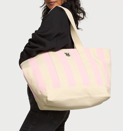 Сумка Canvas Tote Pink Stripe