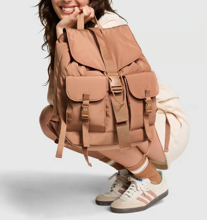 Рюкзак PINK Nylon Cargo Backpack Toffee