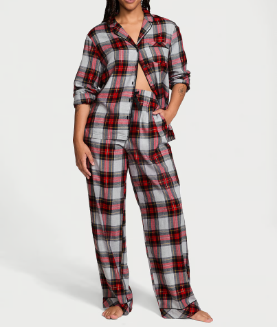 Піжама Flannel Long Pajama Set Print Red
