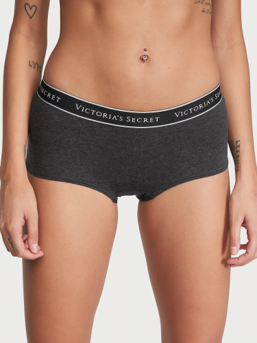 Трусики Logo Cotton Boyshorts Panty Charcoal Grey