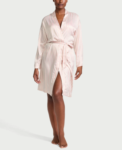 Сатиновий халат Satin Midi Robe Iconic Stripe