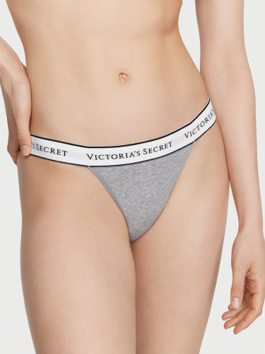 Трусики Logo Cotton Tanga Panty Grey