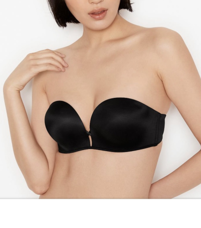 Бюстгальтер Bombshell Add-2-Cups Push Up Strapless Bra Black Victoria's Secret