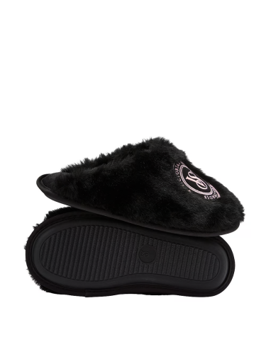 Домашні тапочки Closed Toe Faux Fur Slipper Black