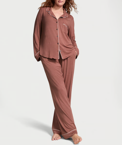Піжама Modal Long Pajama Set  Victoria's Secret Vintage Rose Lures Stripe