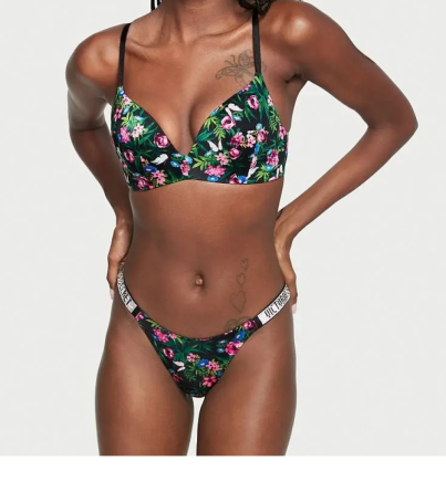 Трусики Very Sexy Shine Strap Thong Panty Floral Moonligt