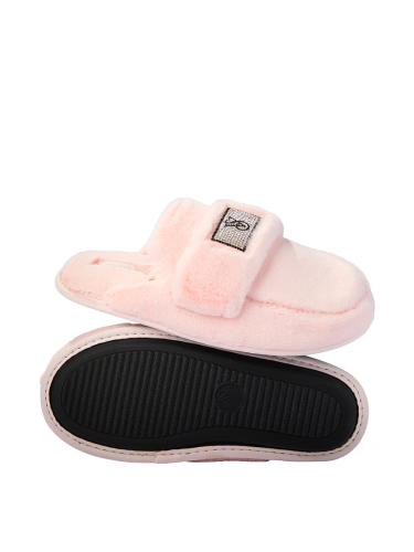 Домашні тапочки Closed Toe Faux Fur Slipper Pink Bling