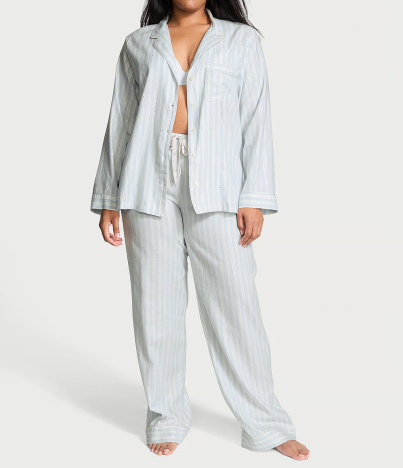 Піжама Flannel Long Pajama Set Soft Sky Stripes