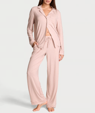 Піжама Modal Long Pajama Set Pink Zinc Shimmer