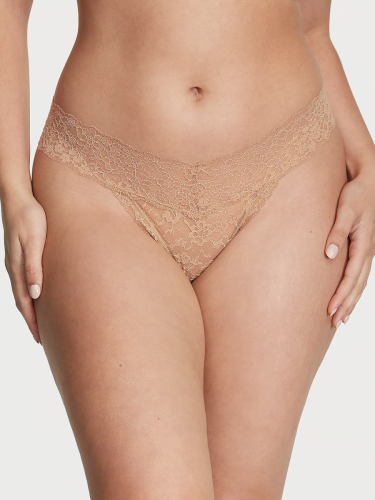 Трусики The Lace Thong Panty Praline