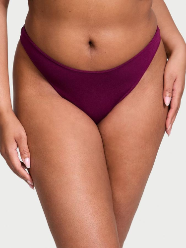 Трусики Stretch Cotton High-Leg Scoop Thong Panty Bordo