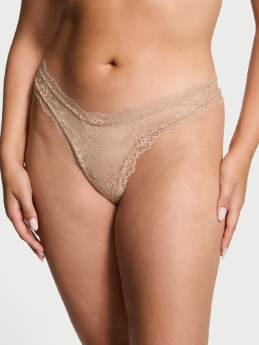 Трусики Very Sexy Rose Lace High-Leg Thong Panty Praline