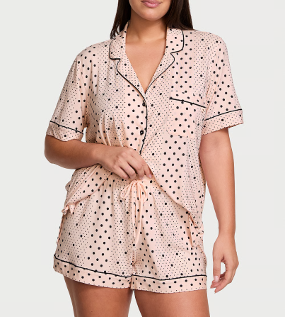 Піжама Modal Short Pajama Set Purest Pink Dot Stripes