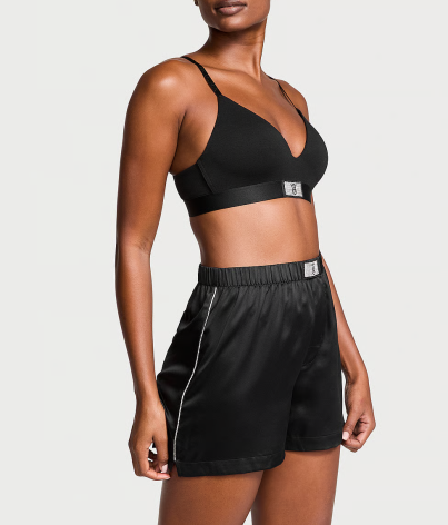 Шорти Shine Patch Satin Boxer Shorts Black