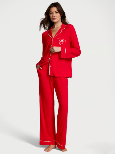 Піжама Modal Long Pajama Set Lipstick