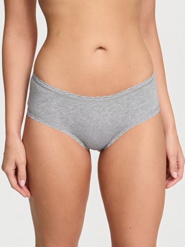 Трусики Cotton Lace-Waist Cheeky Panty Grey