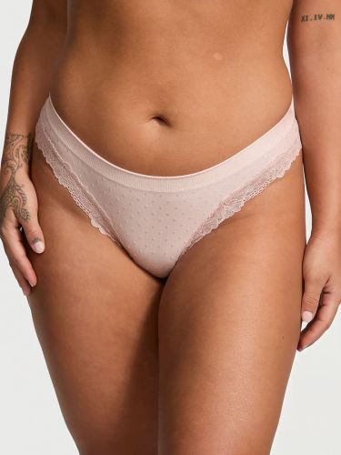 Трусики Seamless Lace-Trim Thong Panty Glaze