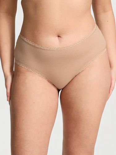 Трусики Cotton Lace-Waist Cheeky Panty Praline