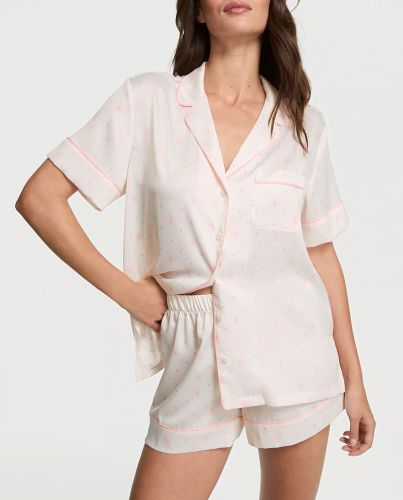 Піжама сатинова Glazed Satin Short Pajama Set Print