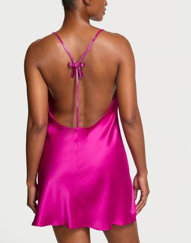 Нічна сорочка сатинова Crystal Bow Satin Mini Slip Dress