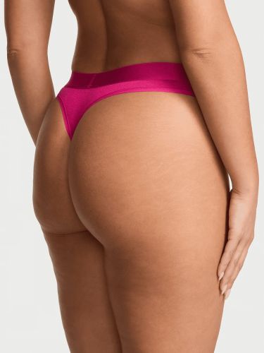 Трусики Logo Cotton Heart Shine Patch Thong Panty Pink