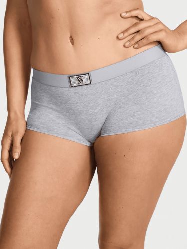 Трусики Logo Cotton Shine Patch Boyshorts Panty Grey