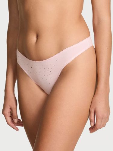 Трусики Stretch Cotton Scatter Shine High-Leg Scoop Thong Panty Pink