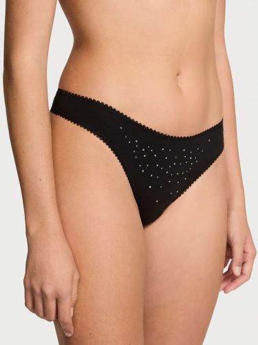Трусики Victoria's Secret Stretch Cotton Scatter Shine High-Leg Scoop Thong Panty