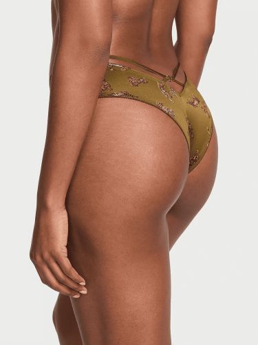 Трусики Strappy Back High-Leg Cheeky Panty Green Chameleon Tigers