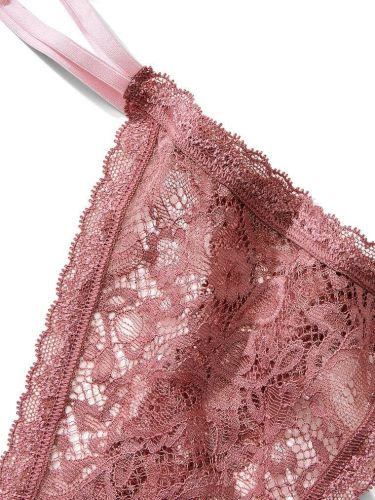 Трусики Victoria's Secret Lacie Strappy Thong Panty Rose