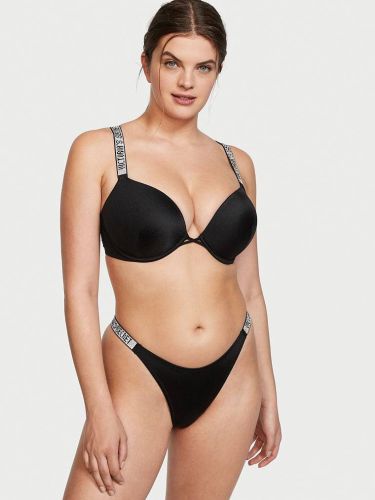 Купальник Victoria's Secret Swim Shine Strap Sexy Tee Add-2-Cups Push-Up Black