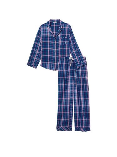 Піжама Flannel Long Pajama Set Lilac Plaid від Victoria's Secret